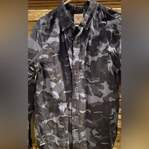 Camo print button down shirt for Men